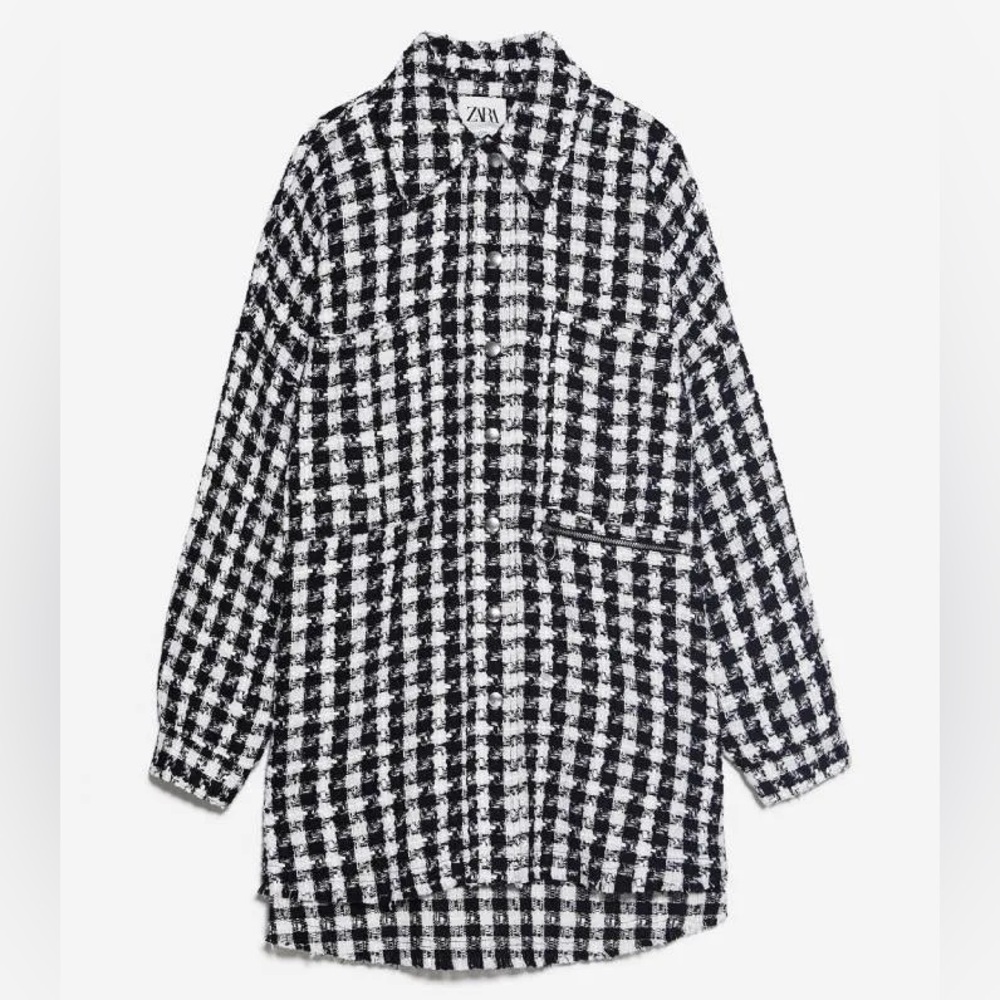 Zara Houndstooth Shacket
